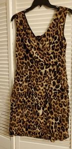 Leopard print cocktail dress